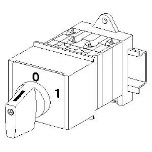 Nokkakytkin - P220 0-1 1N 20A DIN - Sälzer